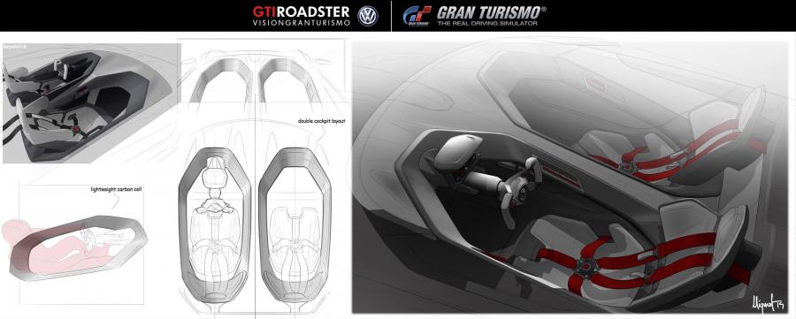 Эскиз Volkswagen Golf GTi Roadster Vision Gran Turismo 2014 года  (фото 24 из 35)